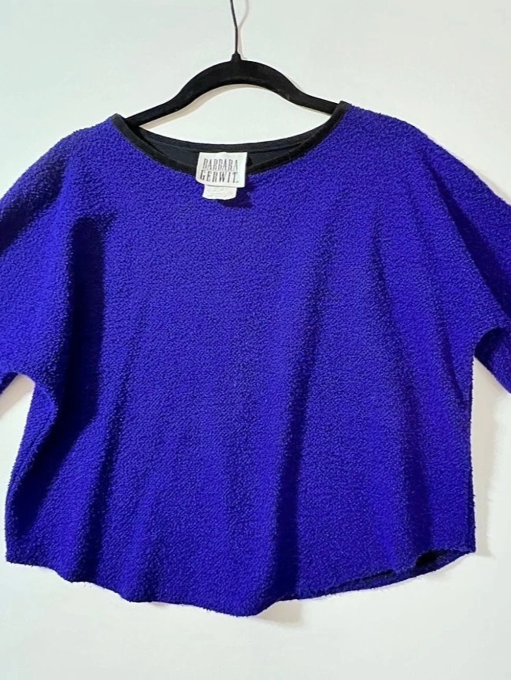 Barbara Gerwit Purple Short Sleeve Top Like New size small